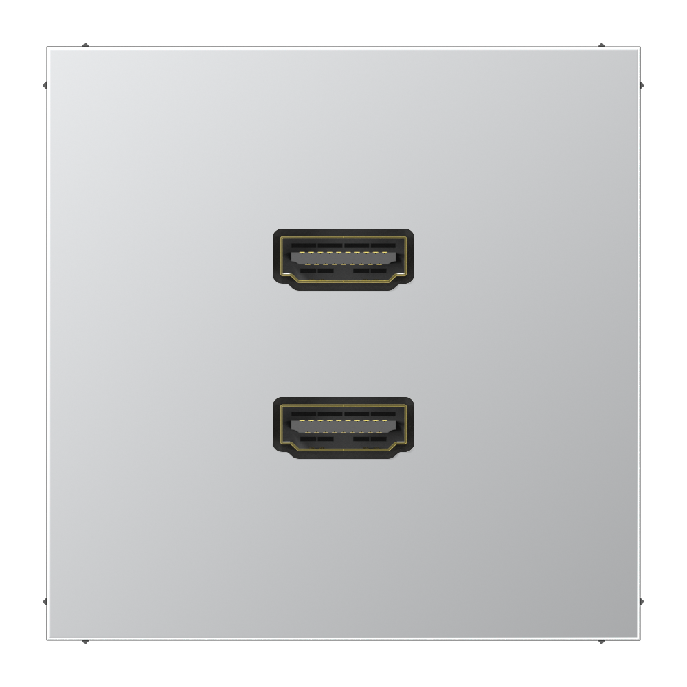 JUNG HDMI-Steckdose UP Kanaleinb 2HDMI LS MA AL 1133 alu