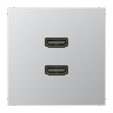 JUNG HDMI-Steckdose UP Kanaleinb 2HDMI LS MA AL 1133 alu