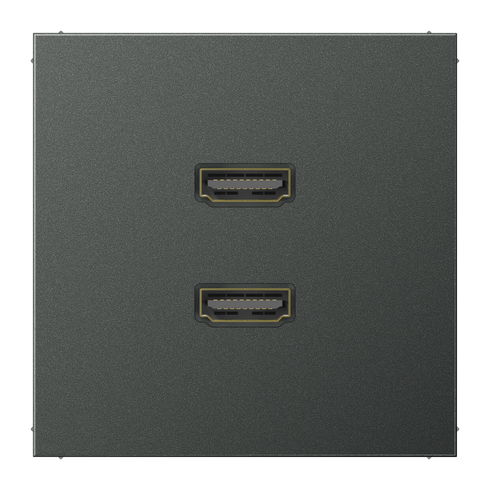 JUNG HDMI-Steckdose UP Kanaleinb 2HDMI LS MA AL 1133 AN anth