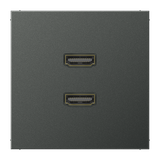 JUNG HDMI-Steckdose UP Kanaleinb 2HDMI LS MA AL 1133 AN anth
