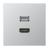 JUNG HDMI-Steckdose UP Kanaleinb 1data LS MA AL 1163 1HDMI alu