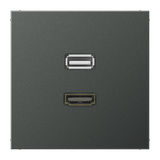 JUNG HDMI-Steckdose UP Kanaleinb 1data LS MA AL 1163 AN 1HDMI anth