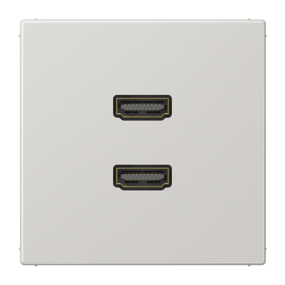 JUNG HDMI-Steckdose UP Kanaleinb 2HDMI LS MA 1133 LG gr RAL7035