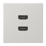 JUNG HDMI-Steckdose UP Kanaleinb 2HDMI LS MA 1133 LG gr RAL7035