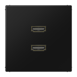 JUNG HDMI-Steckdose UP Kanaleinb 2HDMI LS MA 1133 SW sw RAL9005