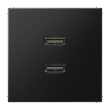 JUNG HDMI-Steckdose UP 2data 2HDMI LS MA 1133 SWM gra-sw