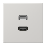 JUNG HDMI-Steckdose UP Kanaleinb 1data LS MA 1163 LG 1HDMI gr RAL7035