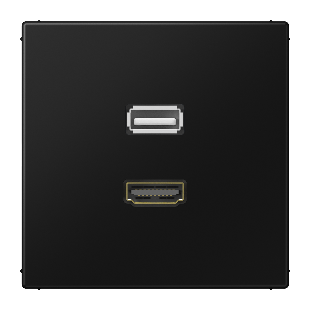 JUNG HDMI-Steckdose UP Kanaleinb 1data LS MA 1163 SW 1HDMI sw RAL9005