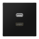 JUNG HDMI-Steckdose UP Kanaleinb 1data LS MA 1163 SW 1HDMI sw RAL9005
