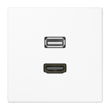 JUNG HDMI-Steckdose UP Kanaleinb 1data LS MA 1163 WW 1HDMI ws RAL9010