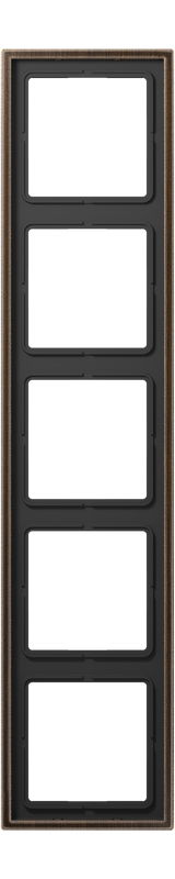 JUNG Einbaurahmen 5f ms mt Metall LS / LS 990 ME 2985 AT f.GEB-K