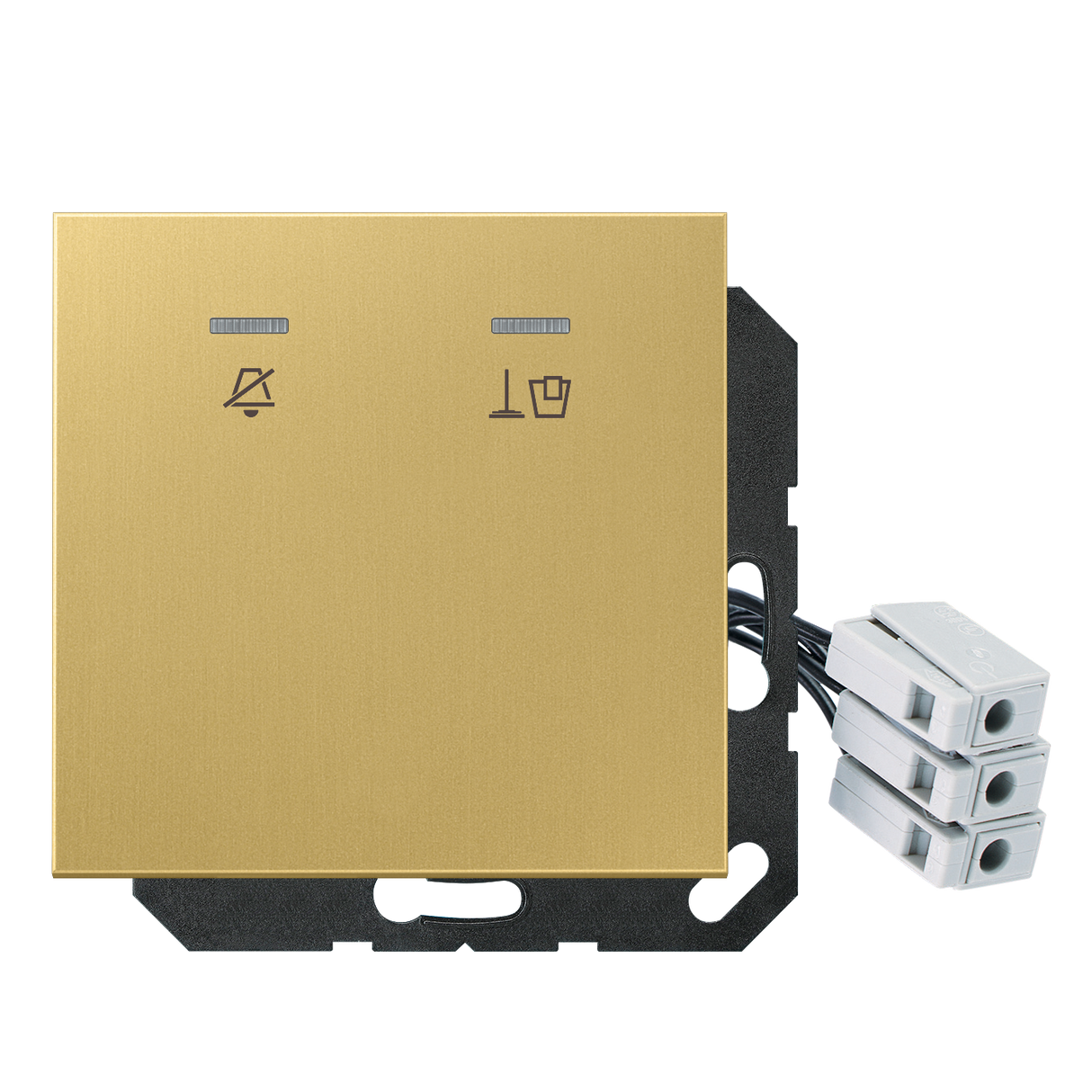 JUNG UP-Hotelabdeckung-Einsatz ms glz LS ME CU KO5 M 24 C Basis+zentr.Abdeckpl