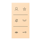 JUNG Abdeckung Türstat ocre mt LS SI V6 LC DC 223 div.Symbole