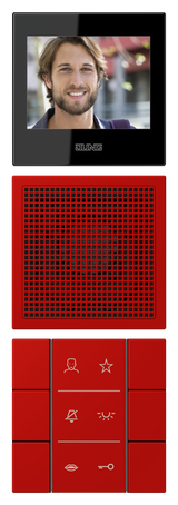 JUNG Video-Innenstation 2Draht AP 70mm SI VI LC 627 227 rt TüröffnAutom
