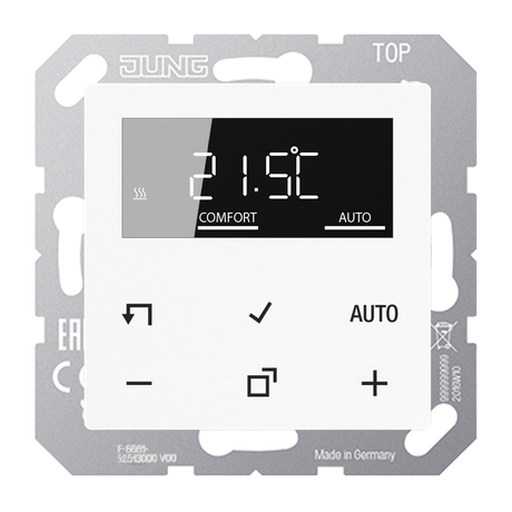 JUNG Raumthermostat 230V 16A Schließer AS/A TR D A 1790 WW IP20 m.Display