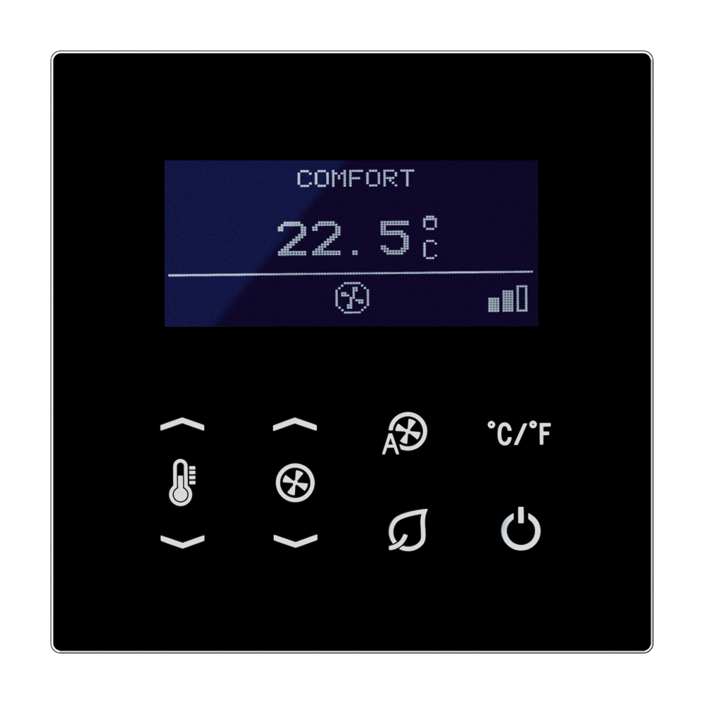 JUNG Bedienelement KNX Glas sw UP 8Bet LS TRD 9248 SW m.Display Status-LED