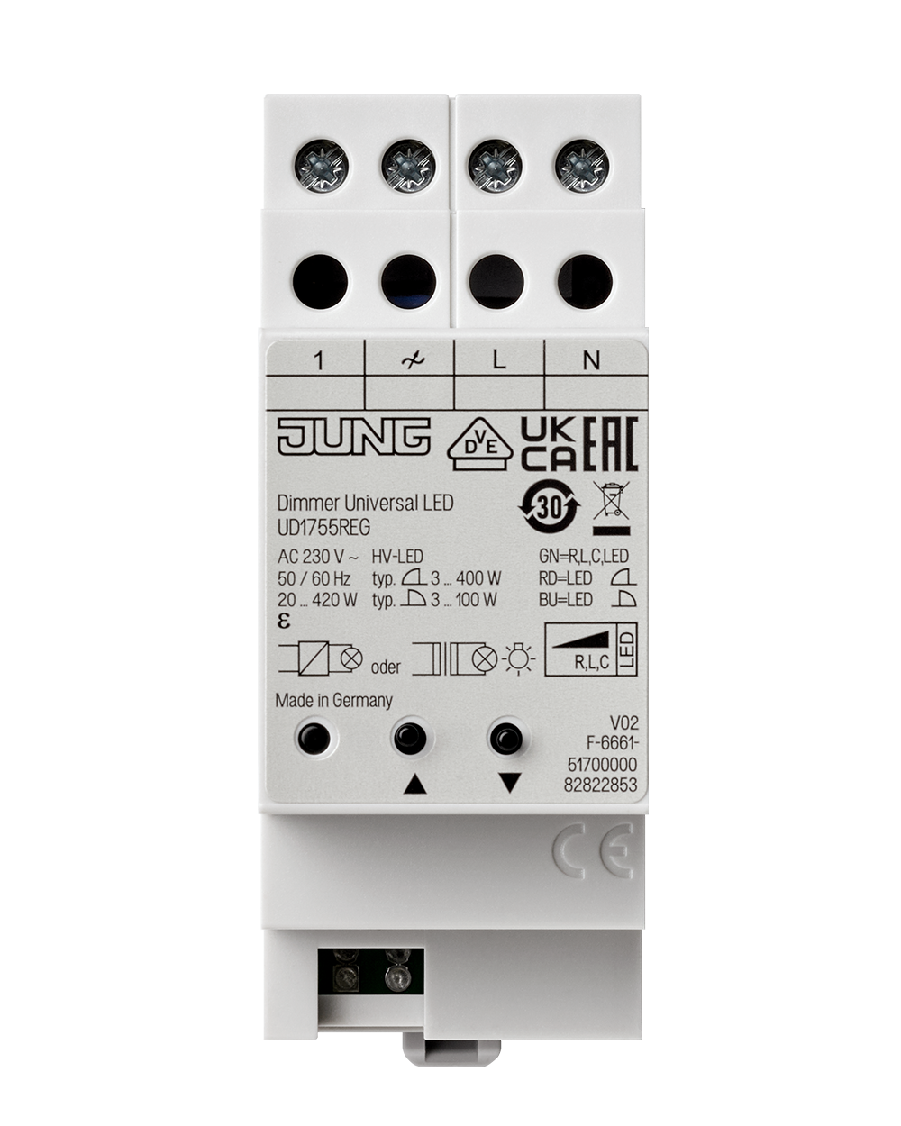 JUNG LED-Leistungsbaustein 20-210W REG NaV UD 1755 REG Lichtwertspeicher