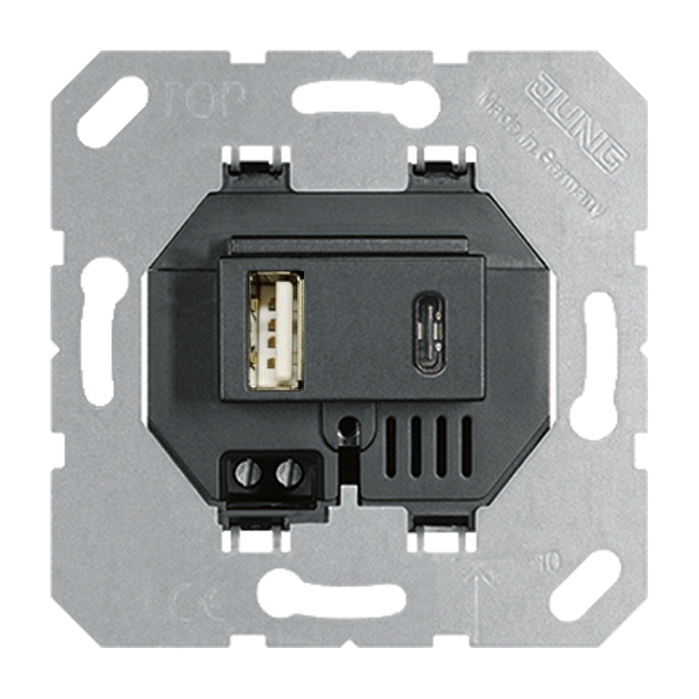 JUNG USB-Spannungsversorgung 1USB-A UP all USB 15 CA SW 1USB-C 3000mA sw 5V