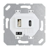 JUNG USB-Spannungsversorgung 1USB-A UP all USB 15 CA WW 1USB-C 3000mA ws 5V