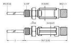 Temperaturmessumformer -40-80°C TTM-103A-G1/8-LIUPN-H1140-L013