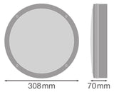 LEDVANCE LED-Kunststoffleuchte 15W 4000K SF BLKH 300 P EM 15W 840 BK IP65 1400lm