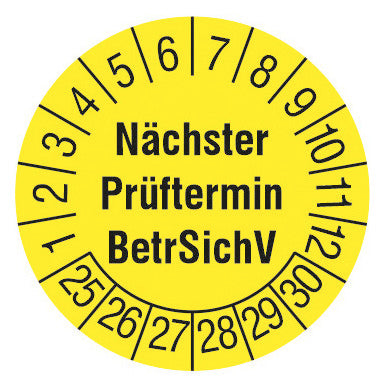 CIMCO Prüfplakette ge Selbstkl m.Beschr 182679 30x30mm  30mm