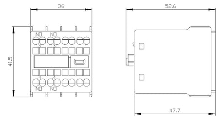 SIEMENS Hilfsschalterblock 2S Frontbef 3RH2911-2HA20 6A/AC Federzug