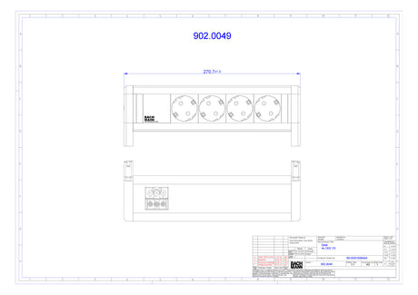 BACHMANN Steckdosenleiste 4f sw 35° IP20 DESK 902.0049