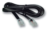 Modularkabel schwarz, 2 x RJ10 (4/4) Stecker, 1:1, 2,0 m Stück