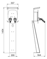 PRACHT INDUST Standfuß Alu sw m.Regenschutzdach ALPHA9000