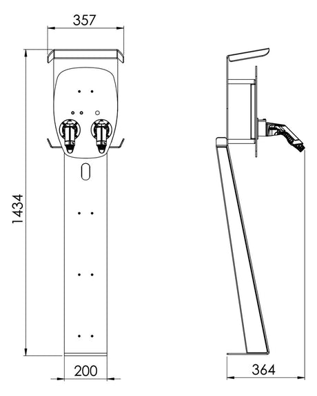 PRACHT INDUST Standfuß Alu sw m.Regenschutzdach ALPHA9000