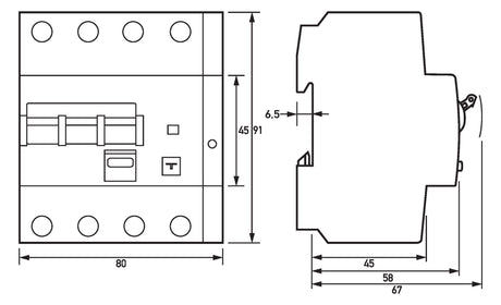 DOEPKE FI/LS-Schutzschalter B16 4p 0,03A DRCBO 4 B16/0,03/3N-B SK B 6kA 4,5TE 3p