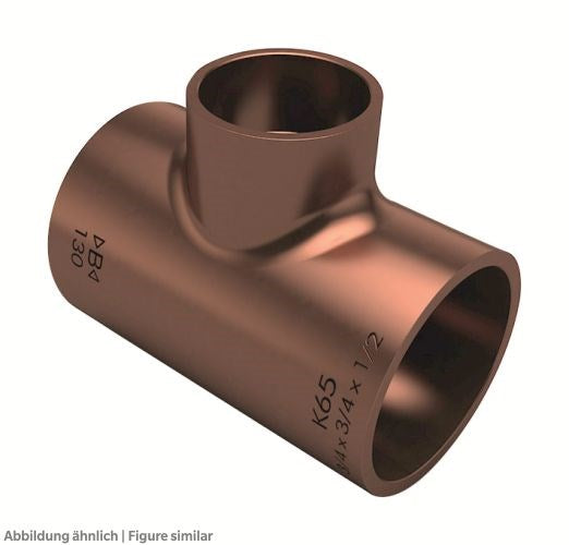 T-Stück K5130 3/4" x 5/8" x 3/4" löt K65 (Kupferlegierung)