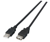 USB2.0 Verlängerungskabel A-A, St.-Bu., 5,0m, schwarz, LSZH Stück