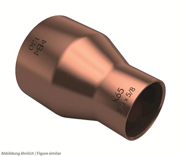 Muffe K5240 reduziert 1-5/8" x 3/4" löt K65 (Kupferlegierung)