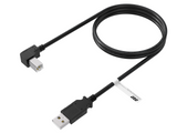 USB2.0 Kabel A - B-gewinkelt St-St 1,0m schwarz, Premium Stück