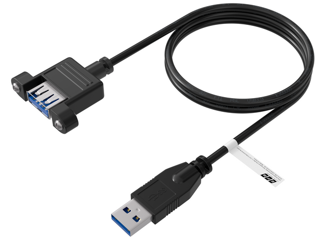 USB3.0 Verlängerungskabel A-A,St.-Einbaubuchse 1,0m schwarz Stück
