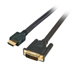 HighSpeed HDMI - DVI Kabel,HDMI A - DVI 24+1 St-St 1m, schwarz Stück