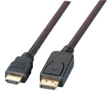 DisplayPort/HDMI Kabel Full HD,A-A St-St, 2m, schwarz Stück