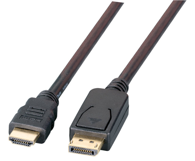 DisplayPort/HDMI Kabel Full HD,A-A St-St, 2m, schwarz Stück