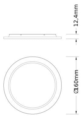 LEDVANCE Dekorelement sw Alu  160mm DL CMFT EXCH RING D150 BK H12,4mm