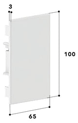 GGK Endstück GEB-K 100x65mm Kst li/re BR 65x100/80-ES rws RAL9010 unbeh
