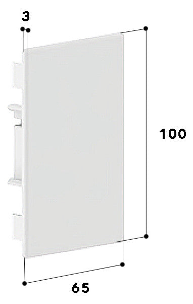 GGK Endstück GEB-K 100x65mm Kst li/re BR 65x100/80-ES rws RAL9010 unbeh