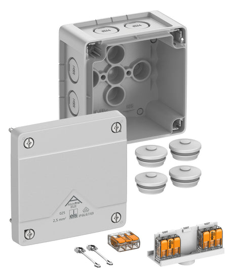 SPELSBERG Abzweigkasten 92x92mm Kst gr Abox Pro SLK-2,5² IP66/IP67/IP69 IK09