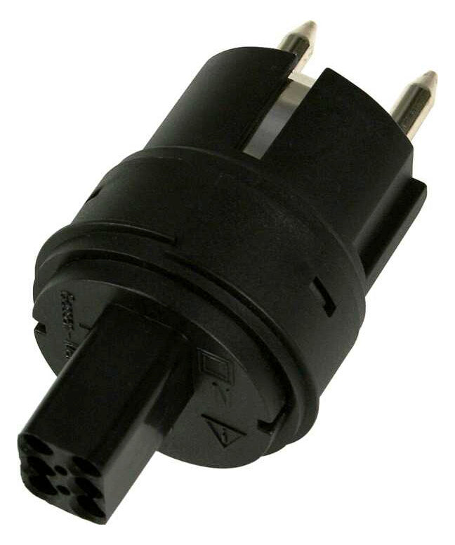 GOSSEN-METRA Messgeräte-Adapter sw PVC PRO-Schutzkontakt CAT.III