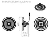 PHILIPS-LICHT LED-Hallenleuchte 100W sym HighBay BY030P LED150_220_280S/840_50_65