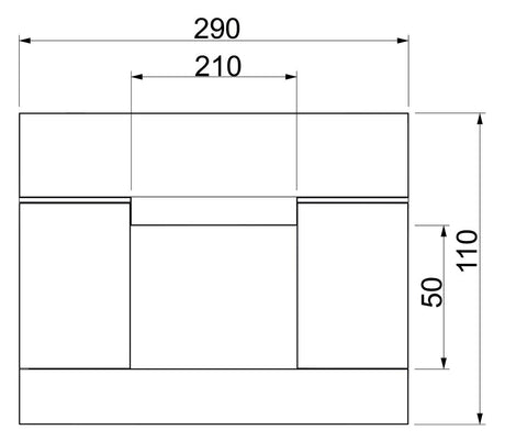 BETTERMANN Brandschutzkanal I90 E30 BSKD09-K0521 unbeh 290x110mm L1000mm