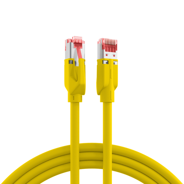 RJ45 Patchkabel Cat.5e SF/UTP PUR TM21 schleppfähig gelb 11m Stück