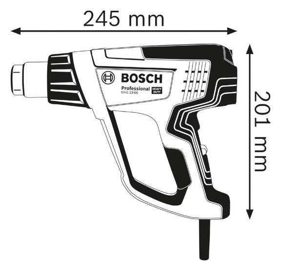 BOSCH-EW Heißluftgebläse 2300W 50-650°C Professional GHG 23-66 m.Regelung