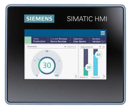 SIEMENS Grafik-Panel m.Farbdisplay DC 6AV2123-3DB32-0AW0 19,2-28,8V 1HW/IE